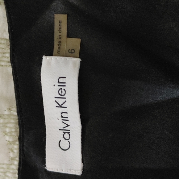 CALVIN KLEIN CHIFFON & SATIN SLEEVELESS LONG GOWN SZ 6 - Picture 8 of 8